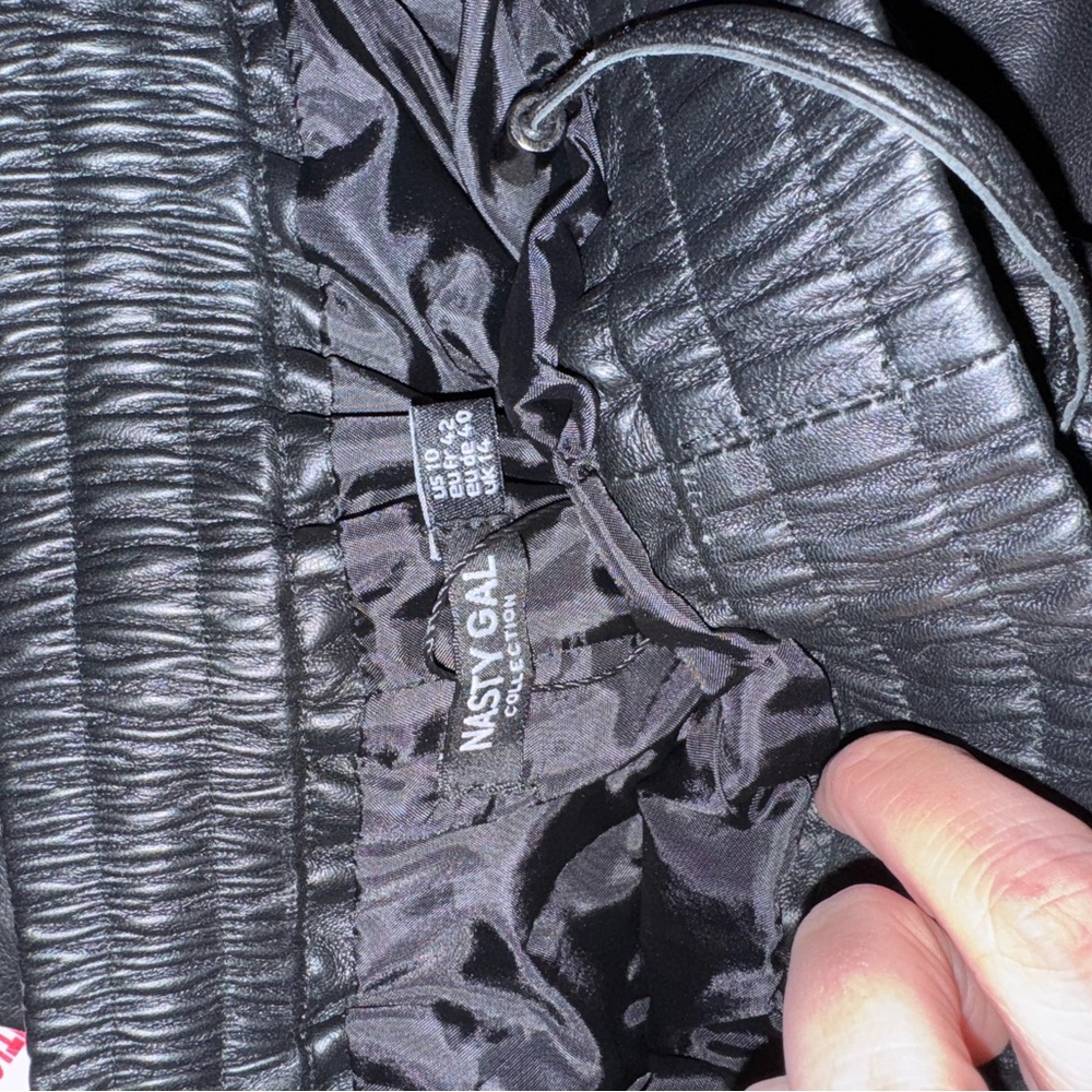 Drawstring Leather Pants - Picture 6 of 6